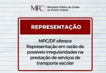 MPC/DF oferece Representação em razão de possíveis irregularidades na prestação de serviços de transporte escolar